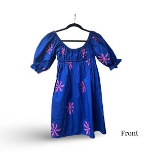 HoloHolo Surf blue dress with pink flowers